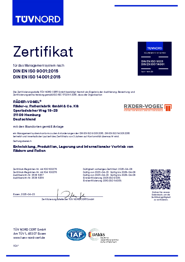 Qualität-/ Umweltmanagementsystem