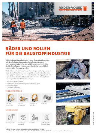 Räder und Rollen für die Baustoffindustrie